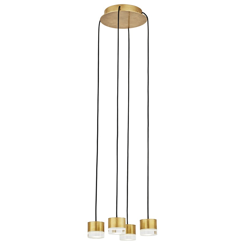 Visual Comfort 700TRSPGBL4 Gable 4-lt 10″ LED Chandelier