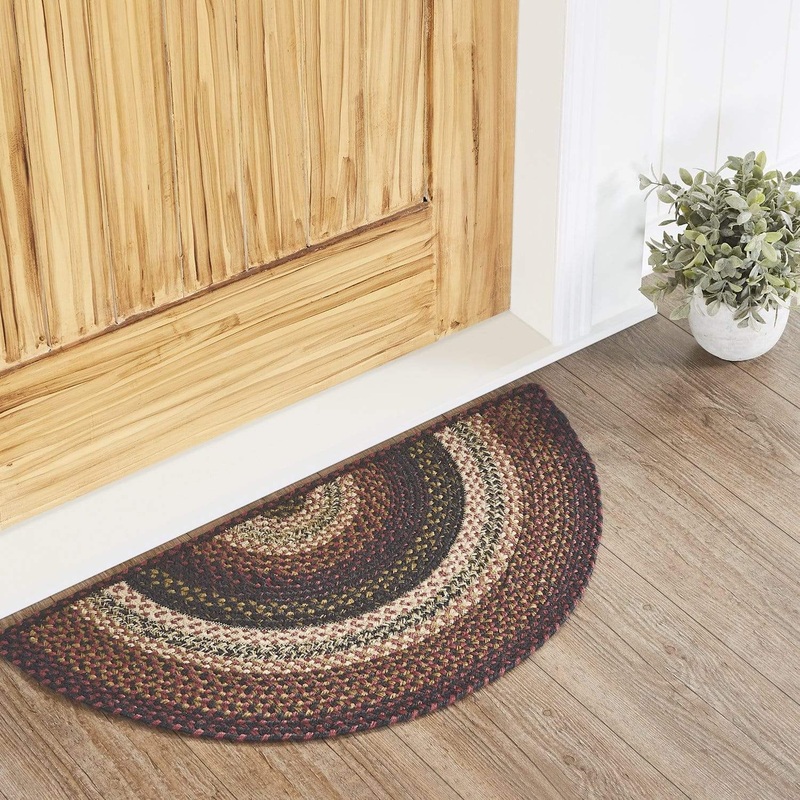 Beckham Jute Rug Half Circle w/ Pad 16.5×33
