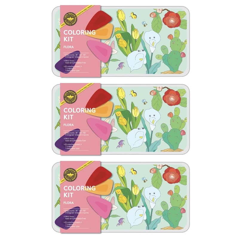 Coloring Kit – 3 units in set – FLORA  Large