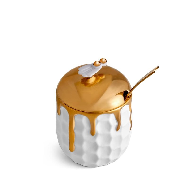 L’Objet Beehive Honey Pot and Spoon