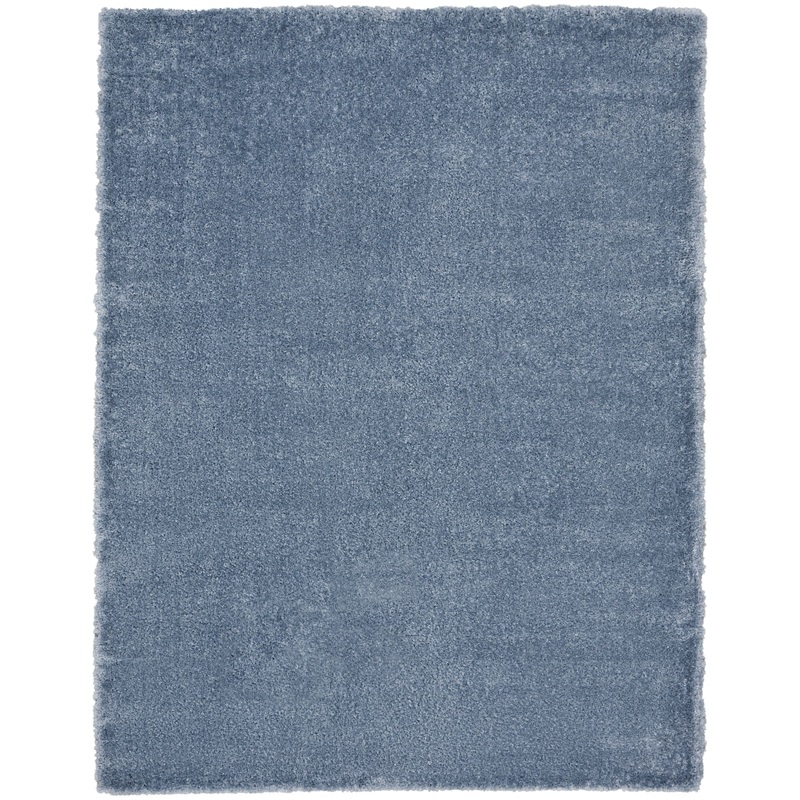 Nourison Dreamy Shag 6’7″ x 9’2″ Light Blue Shag Indoor Rug