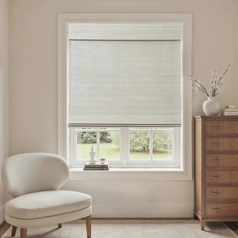 Sybil Bamboo Roman Shade – Wall White