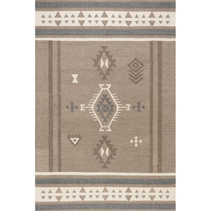 Westerly Southwestern Cotton-Blend Rug | Taupe