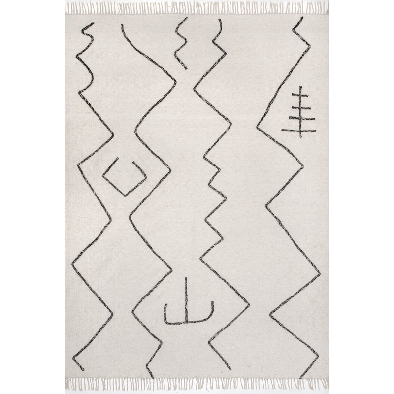Abstract Graphic Rug | Ivory