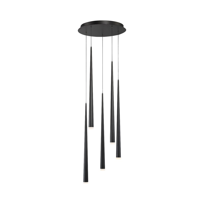 Cascade Etched Glass Multi Light Pendant Light