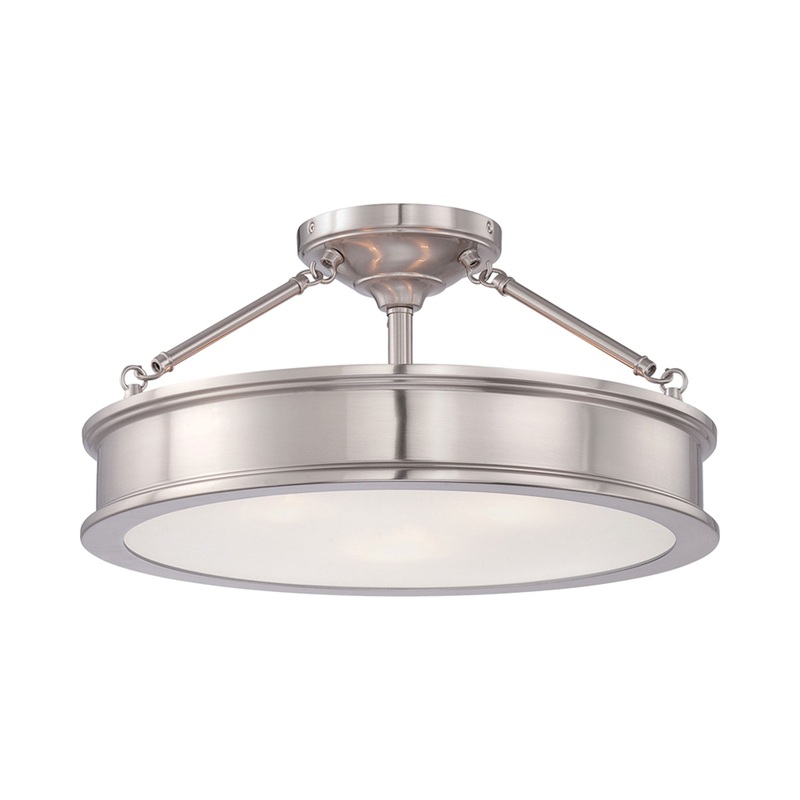 Harbour Point 3-Light Semi Flush Mount Ceiling Light