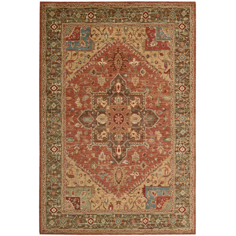 Nourison Living Treasures 3’6″ x 5’6″ Rust Traditional Indoor Rug