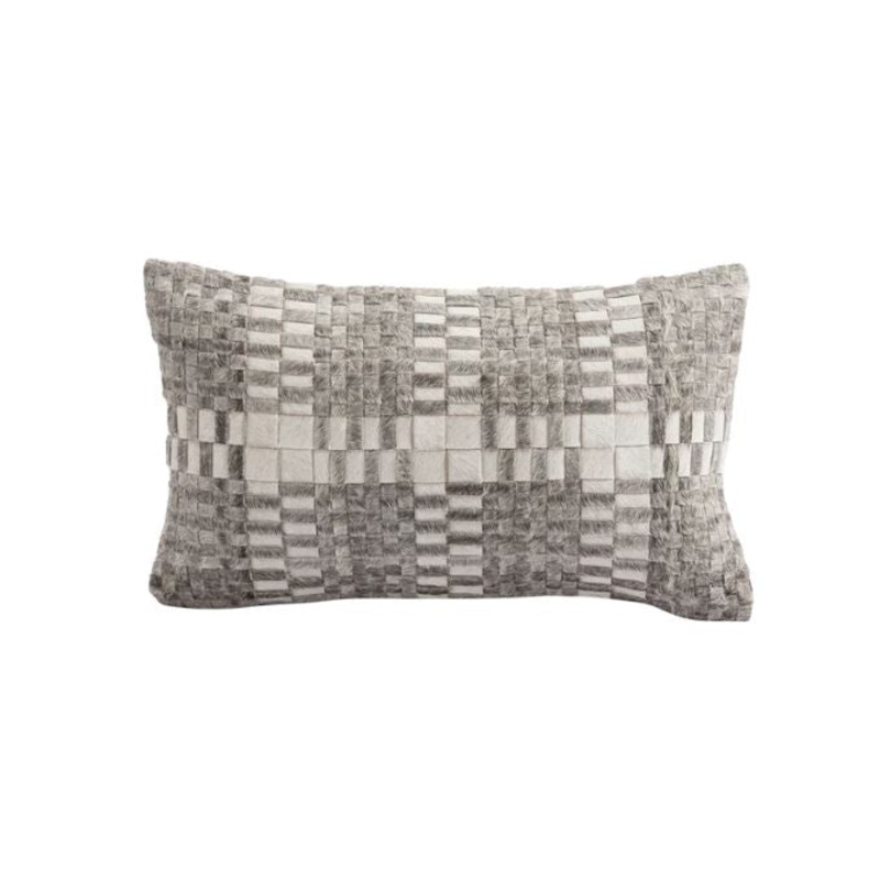 Fibre Tweed Cowhide Cushion