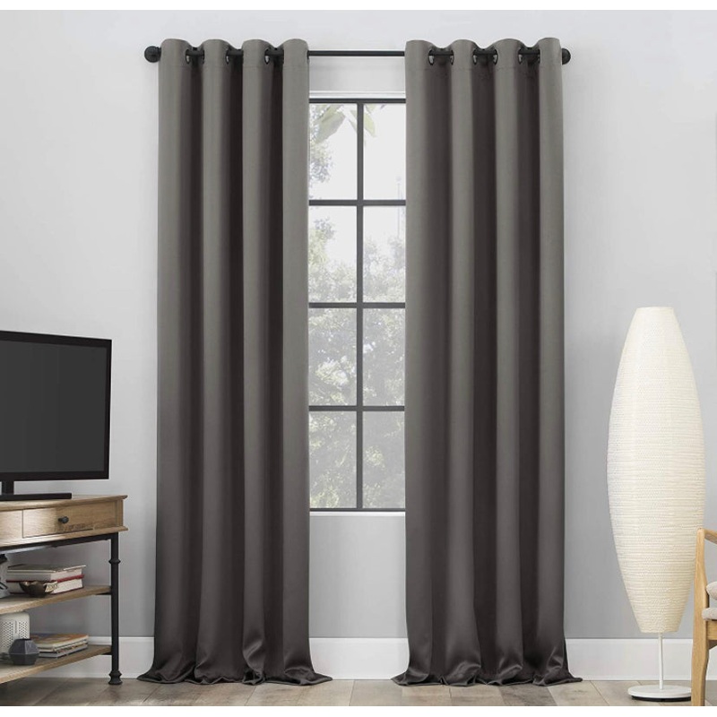 84″x52″ Oslo Theater Grade Extreme Blackout Grommet Top Curtain Panel Gray – Sun Zero