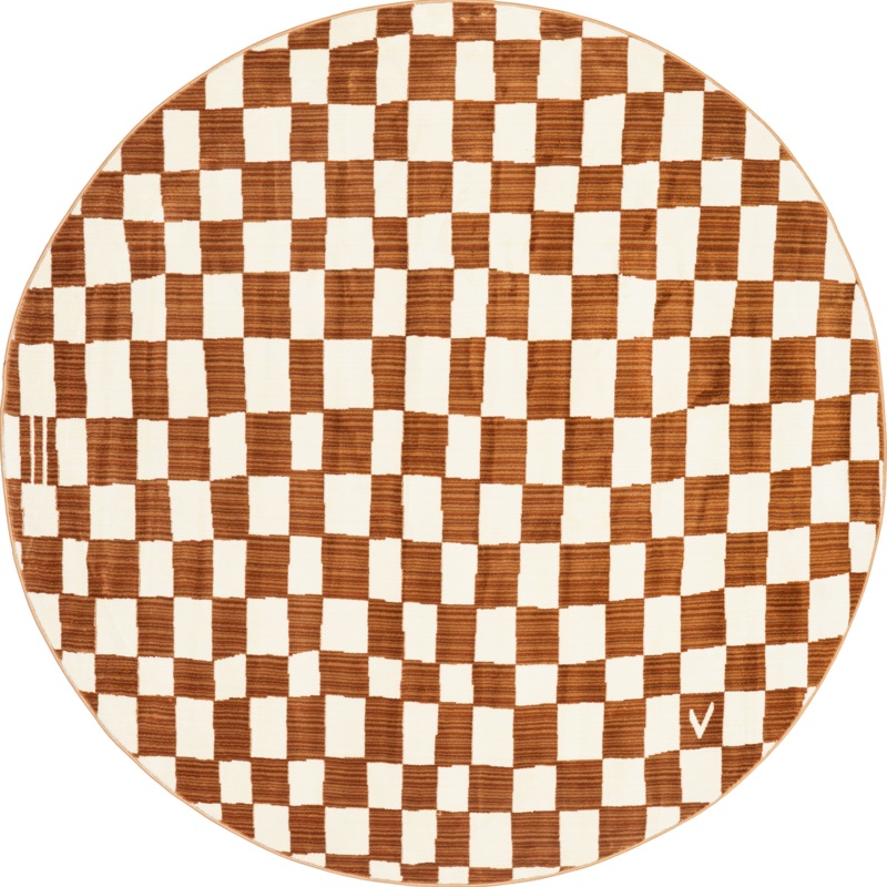 Rasali Checkered Box Rug | Orange