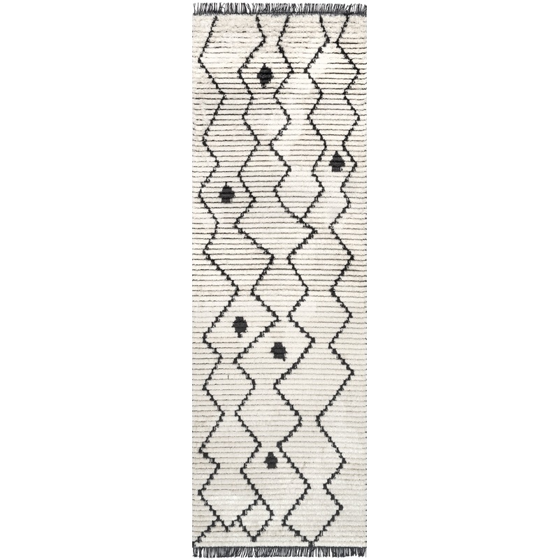 Rose Moroccan Tasseled Rug | Beige