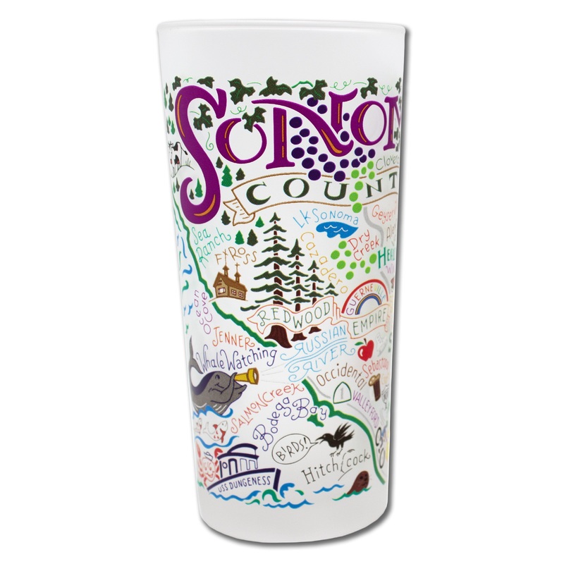 Sonoma County Drinking Glass