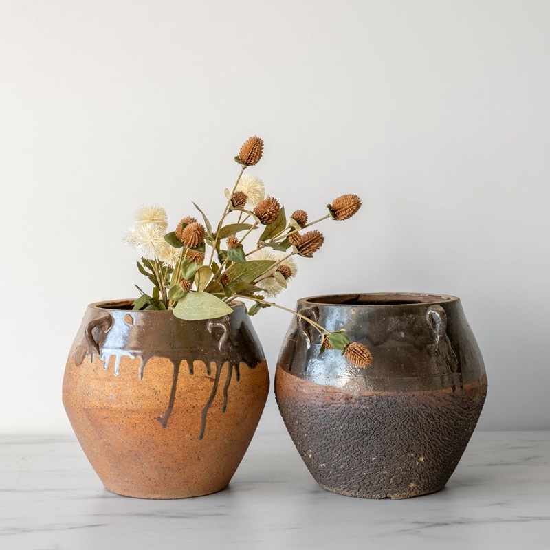 Vintage Freddie Partial Glaze Pot