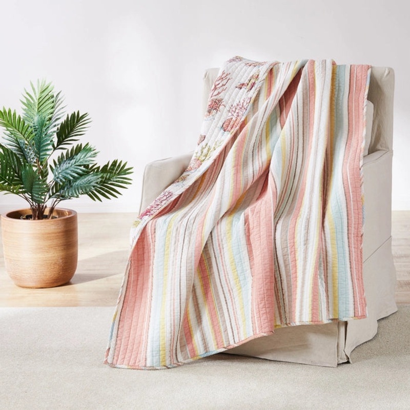 Brighton Quilted Throw – Coastal Throw Blanket