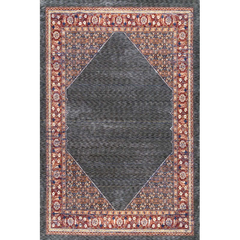 Floral Leisure Rug | Rust