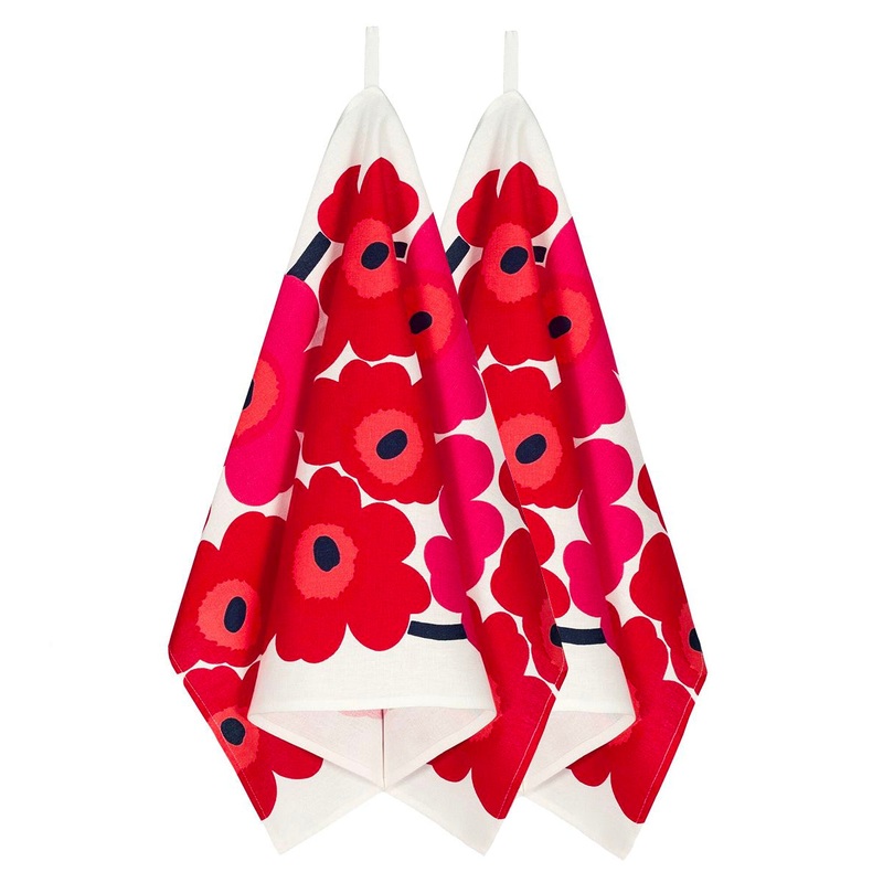 Pieni Unikko Tea Towel, Set of 2 – Two Color Variants