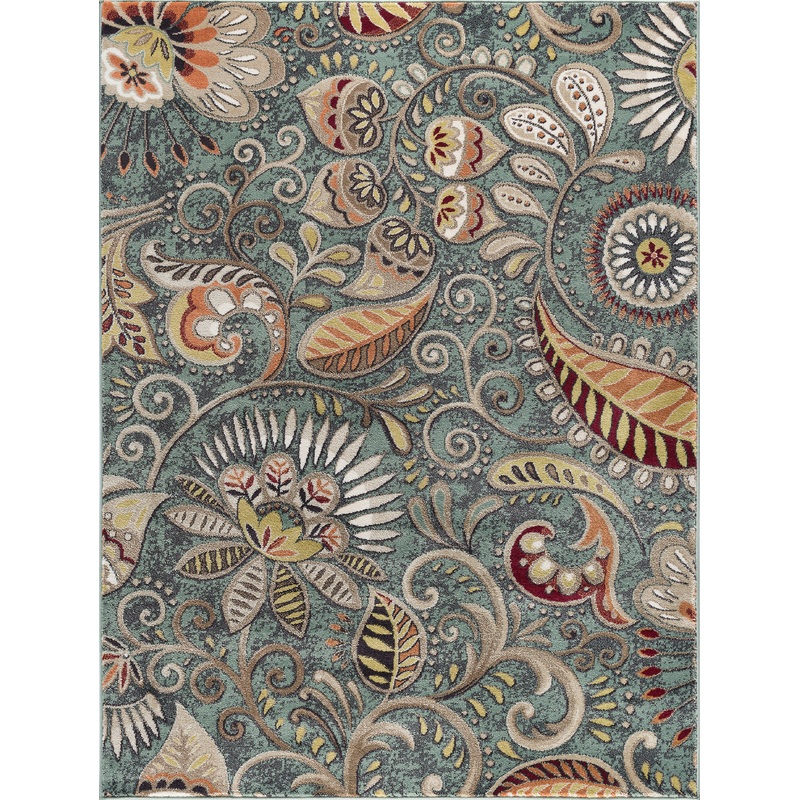 Tayse Floral Area Rug CPR10-Giselle Transitional Cut Pile Indoor Polypropylene