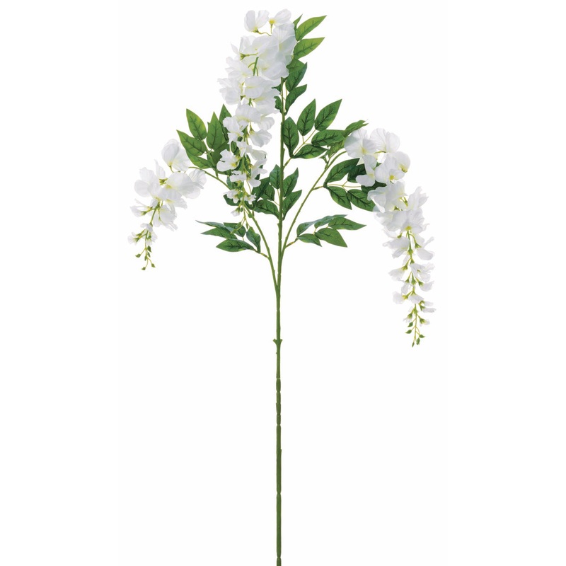 White Garden Wisteria Spray
