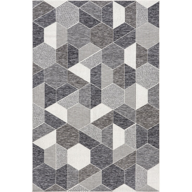 Akaila Kaleidoscope Indoor/Outdoor Rug | Grey