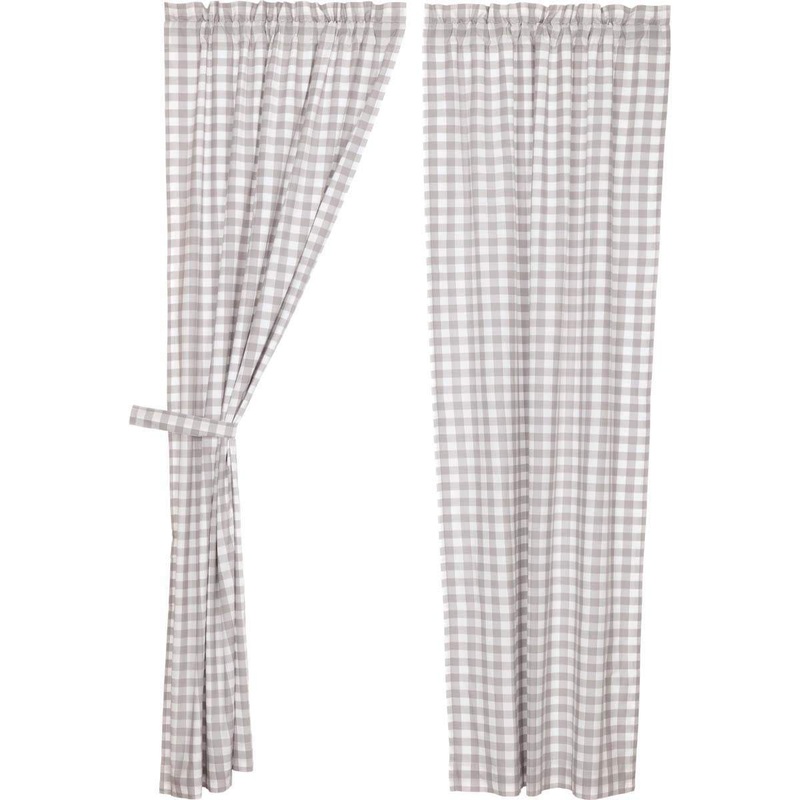 Annie Buffalo Grey Check Panel Set of 2 84×40