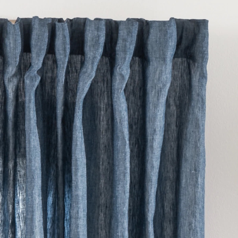 Jovi Linen Curtain Panel | Ink