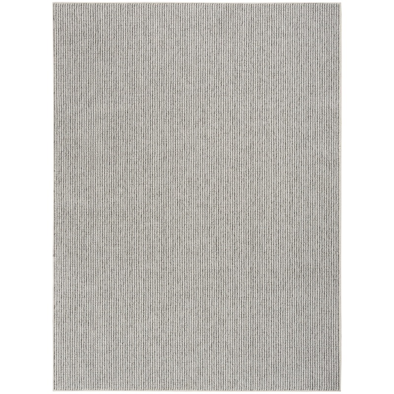 Nourison Natural Texture 5’3″ x 7′ Ivory Grey Farmhouse Indoor Rug