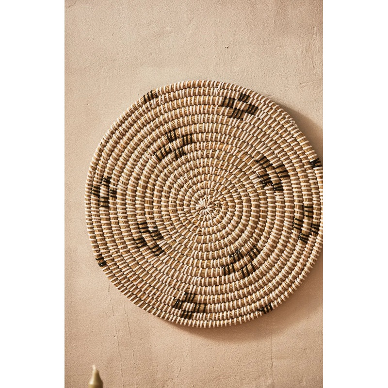 Plato decorativo de junco de mar Amiyaa