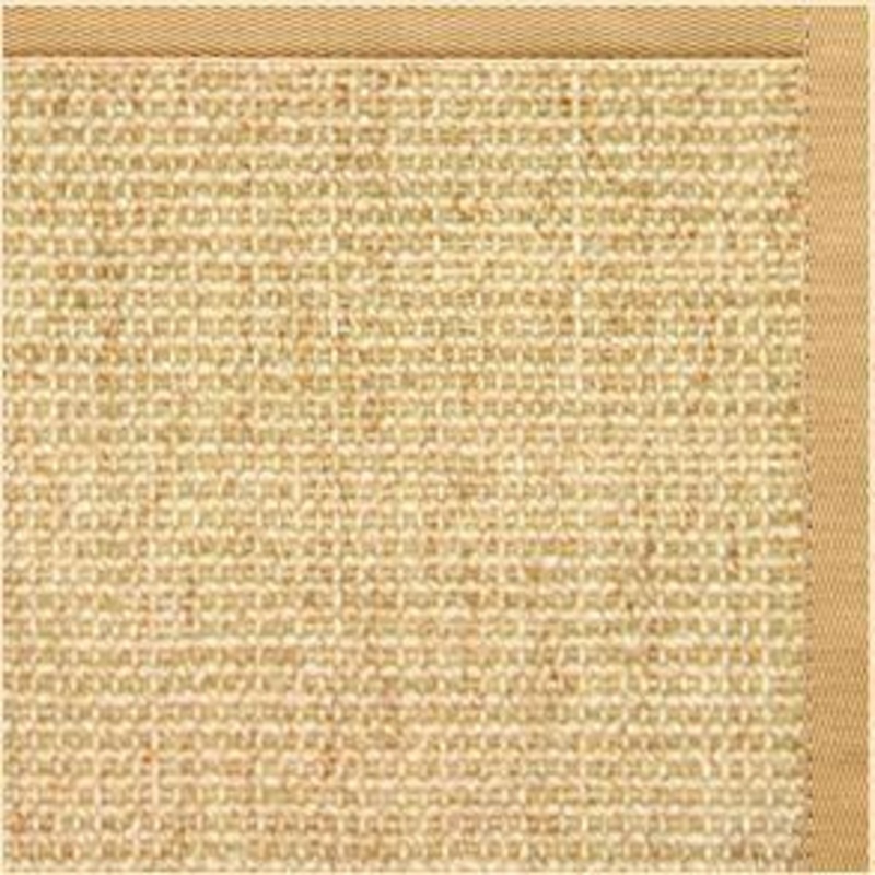 Sand Sisal Rug with Honeycomb Cotton Border