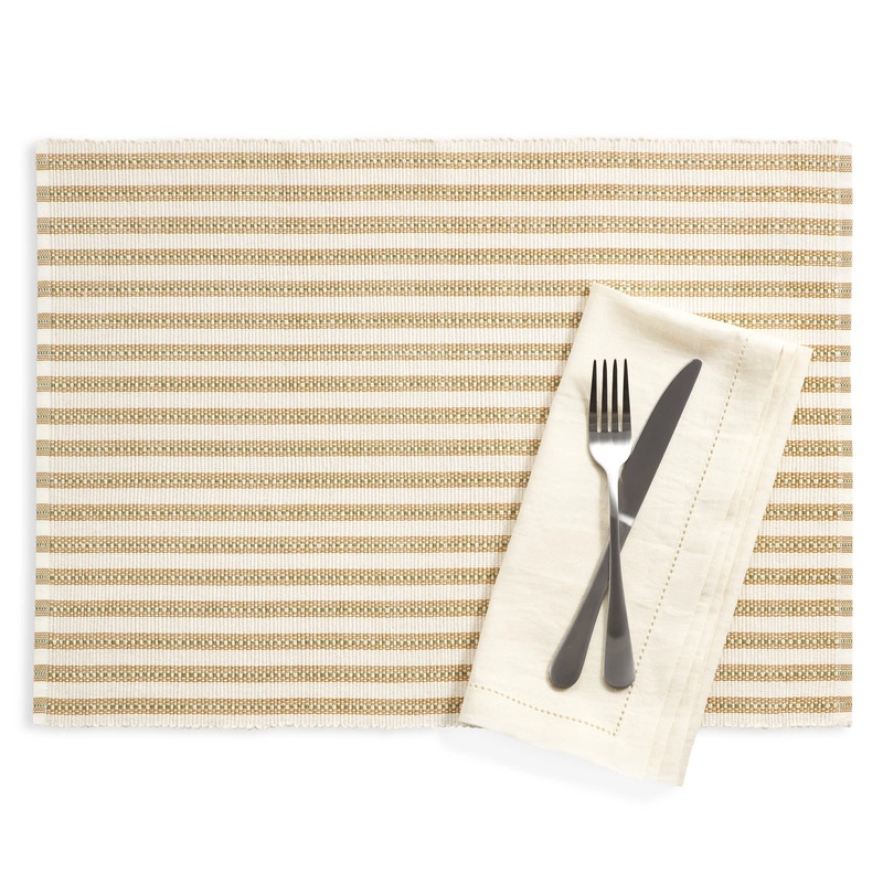 Bell Stripe Placemat Set of 4 | Ochre