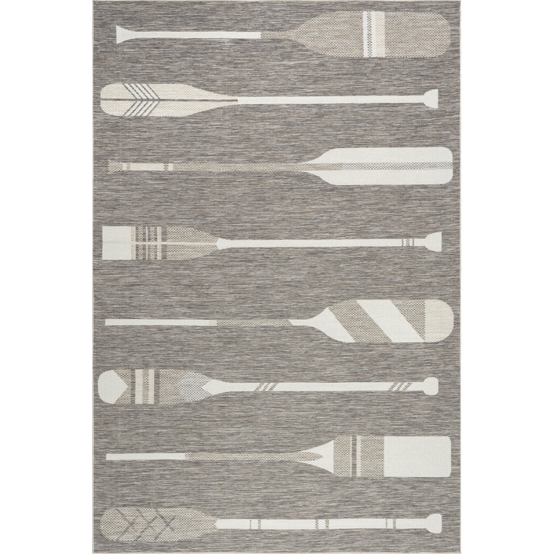 Carter Nautical Oars Indoor/Outdoor Rug | Beige