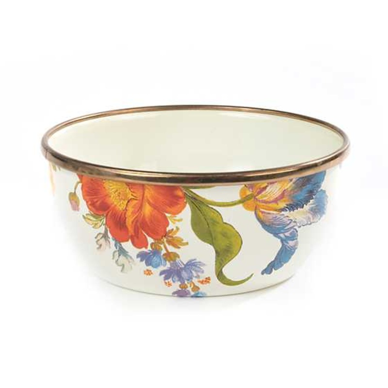 Flower Market Pinch Bowl – White