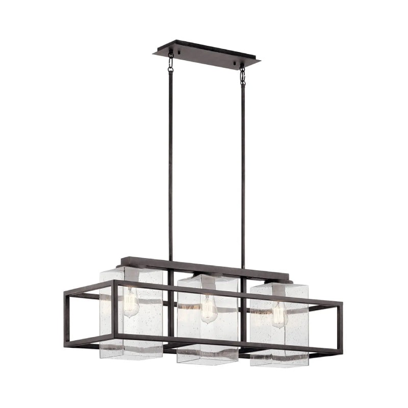 Kichler 49805 Wright 3-lt 36″ Outdoor Linear Chandelier