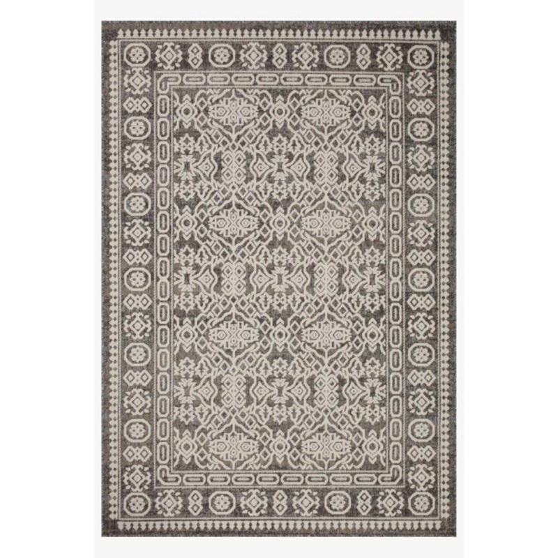 OVERSTOCK RUG – Loloi Rainier Pebble / Ivory Outdoor Rug – 5’3″ x 7’7″