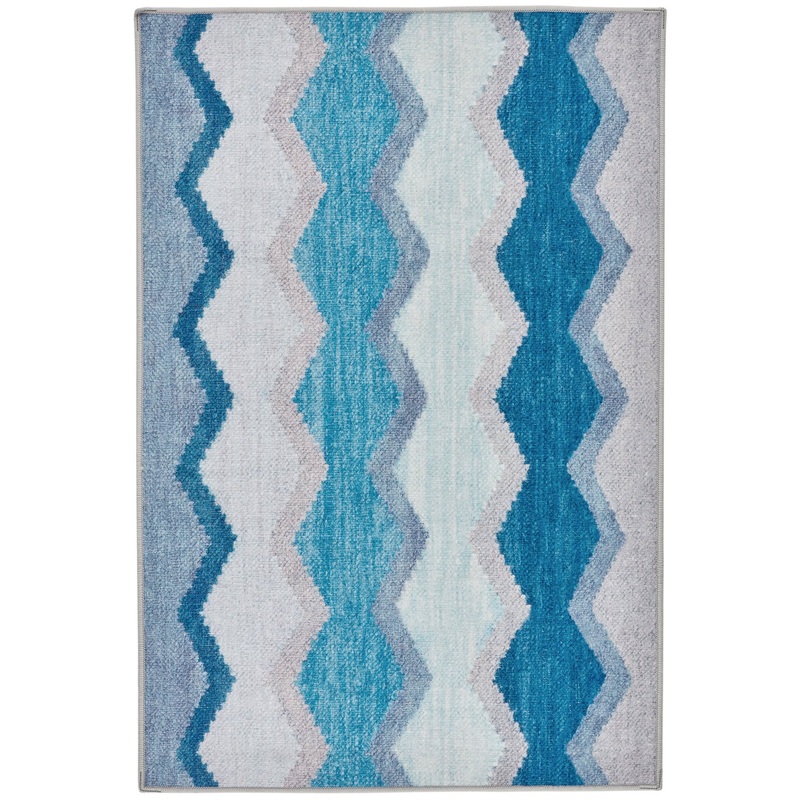 Safety Net Machine Washable Rug | Blue