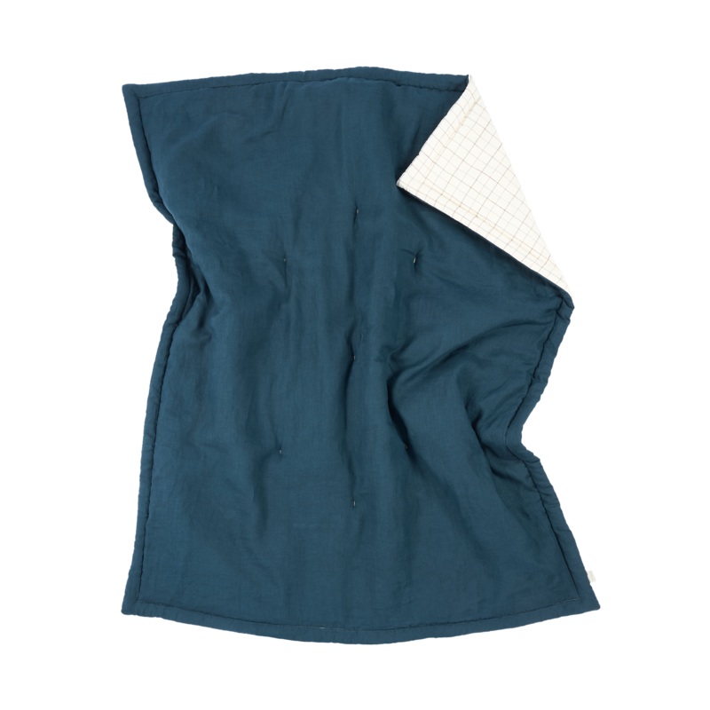 Quilt L1N0 in Washed Linen Deep Blue
