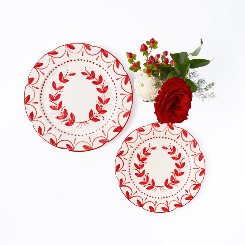 Elizabeth Red Garland Starter Plates
