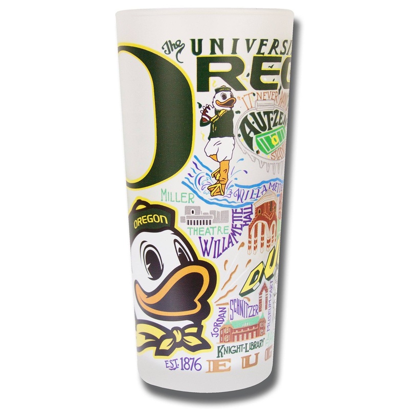 Oregon, University of Collegiate Drinking Glass