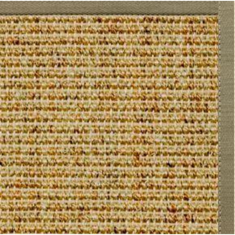 Spice Sisal Rug with Basil Green Cotton Border