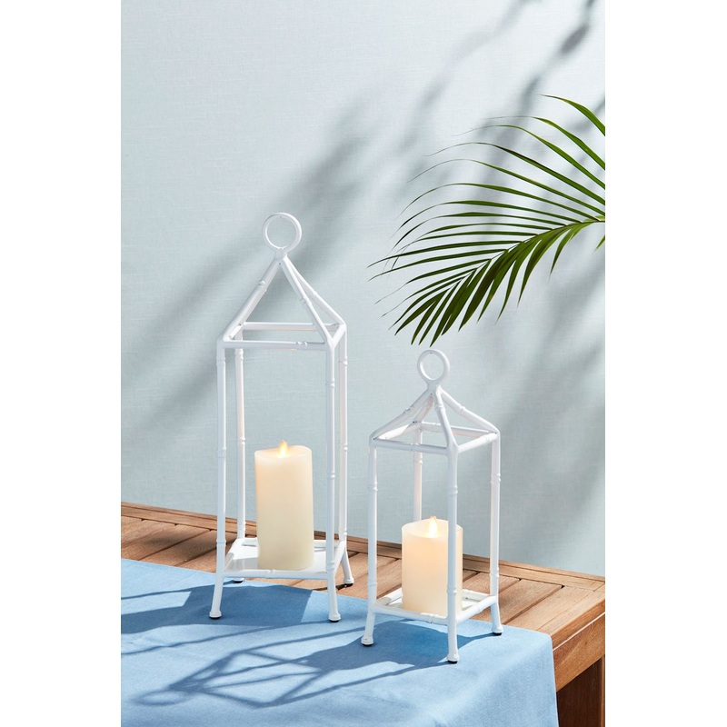 White Bamboo Lantern – 2 Sizes