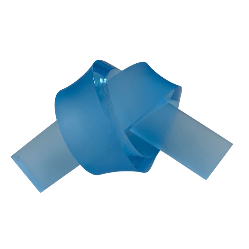 Acrylic Love Knot Frosted Marine Blue