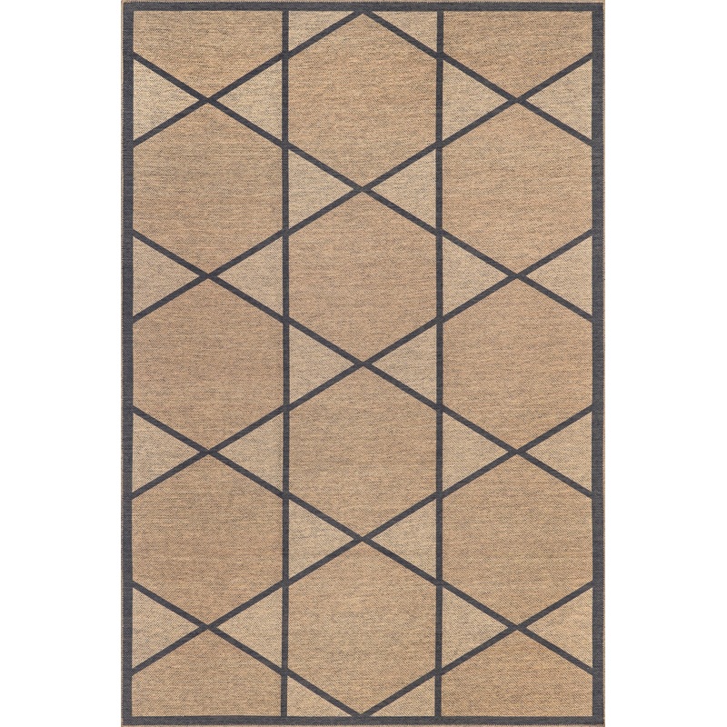 Jaquenetta Easy-Jute Washable Trellis Rug | Brown