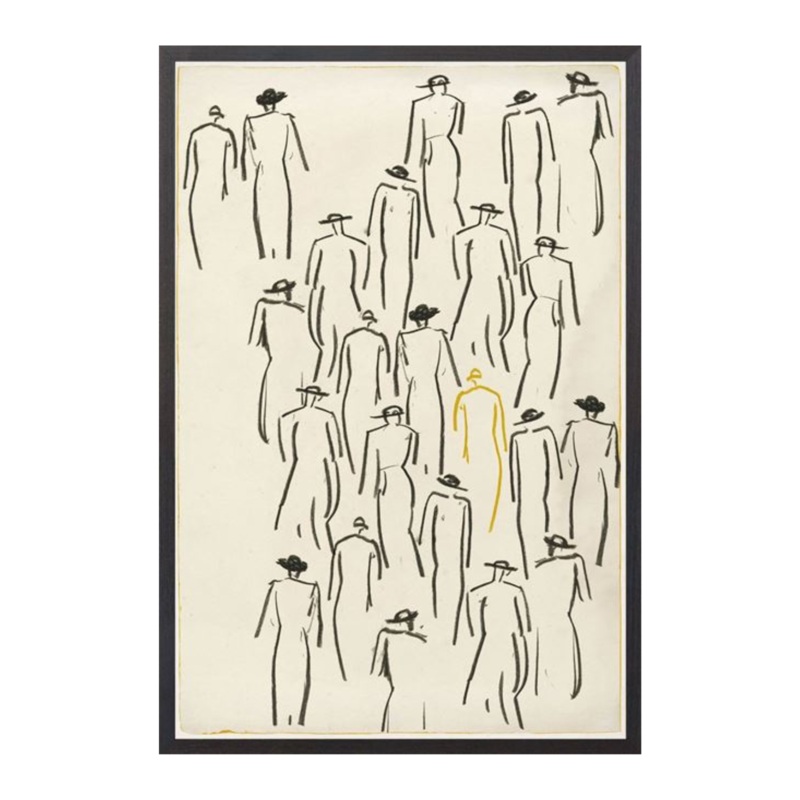 “Man Amongst Friends” Framed Art Print
