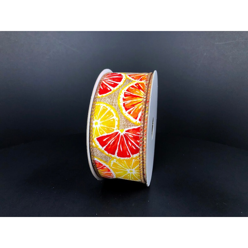 1.5″ Fresh Lemon & Orange Ribbon Bolt