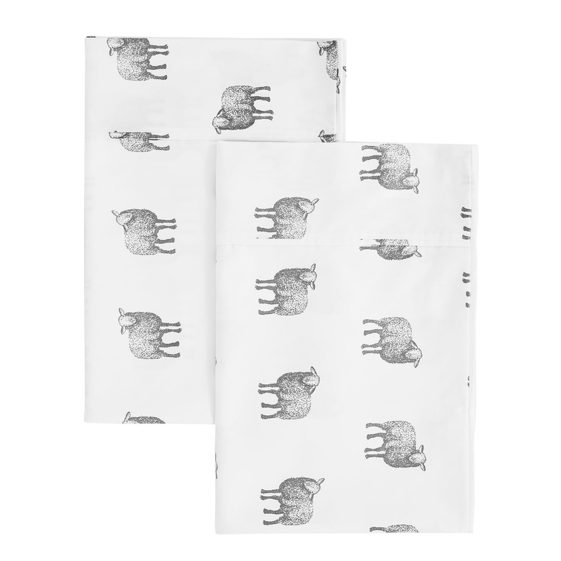 Animal Themed Bedding – Sheep Printed Pillowcase Pair