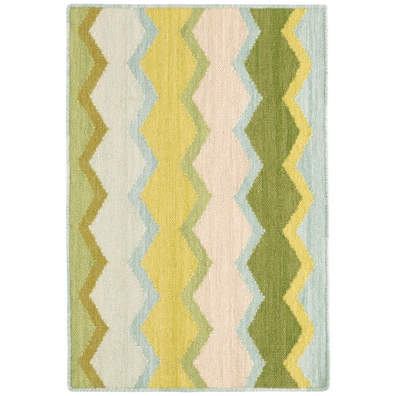 Safety Net Handwoven Wool Rug | Green