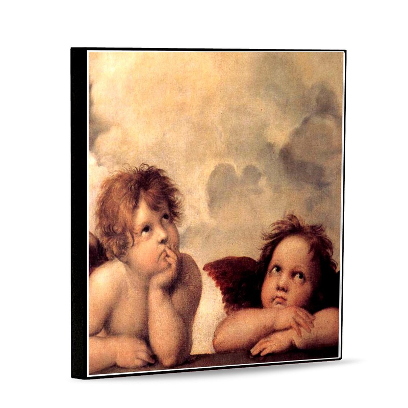 SUBLIMART: Affresco Panel Tile – Opera “Putti, detail from The Sistine Madonna” by Raphael (Raffaello)