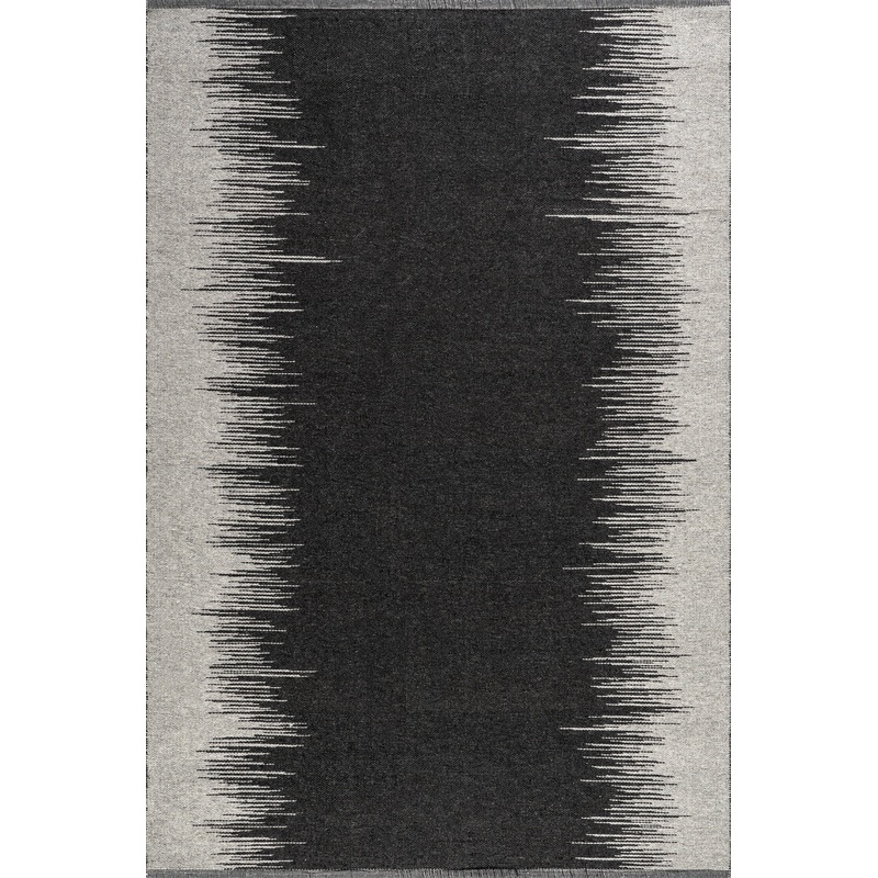 Wolf Reversible Wool Rug | Black