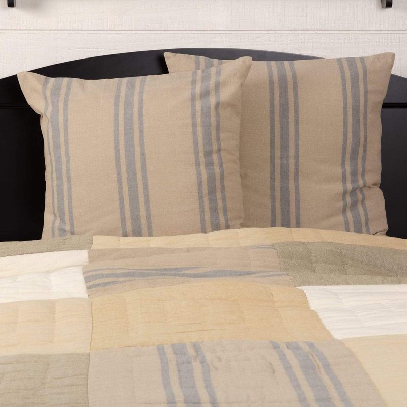 Farmer’s Market Grain Sack Stripe Fabric Euro Sham Set of 2 26×26