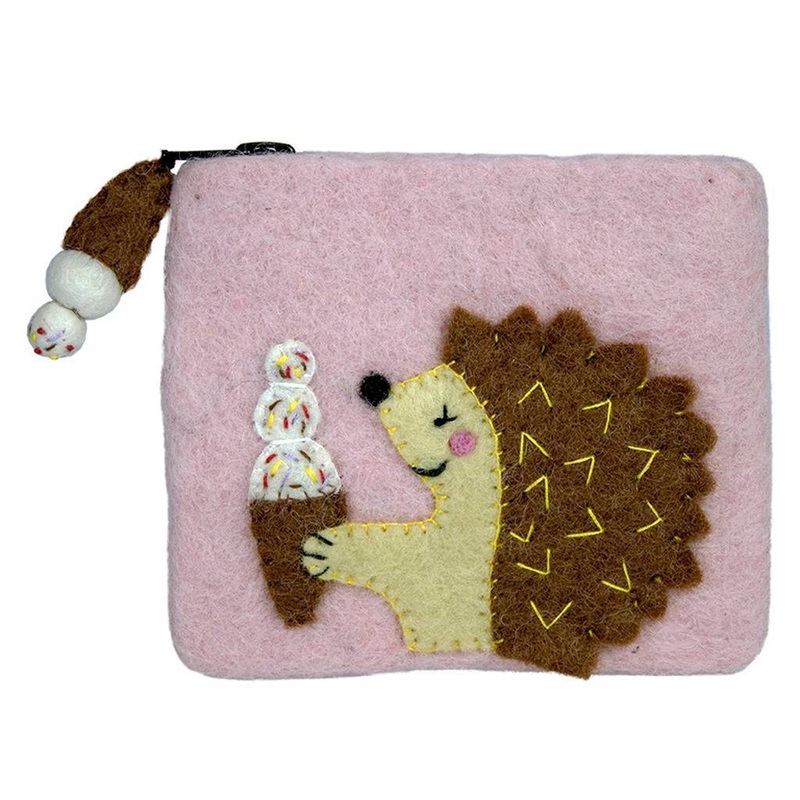 Felt Hungry Hedgehog Coin Purse – Wild Woolies (P)
