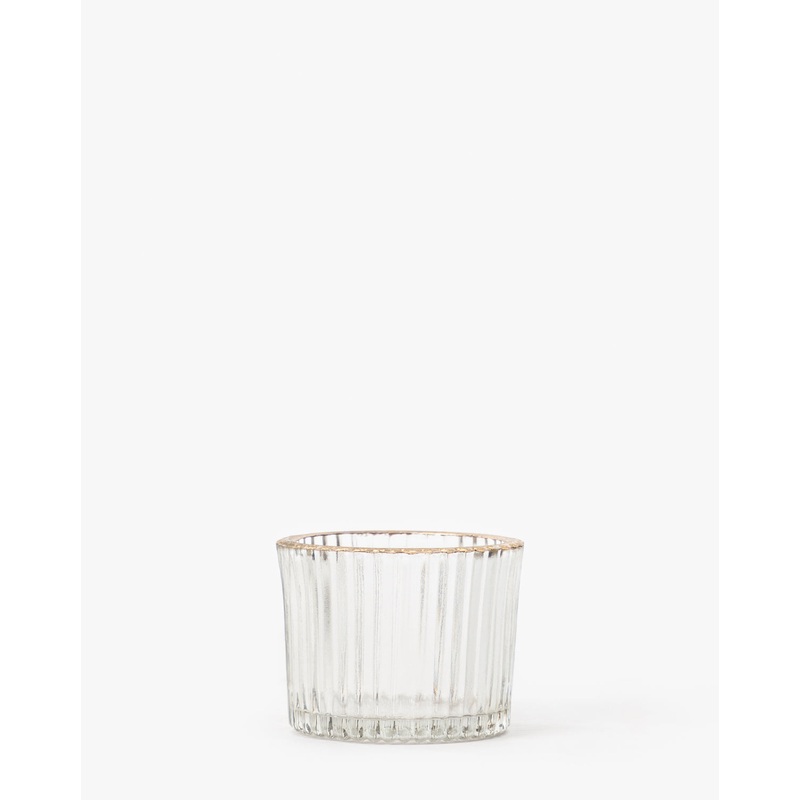 Gold Rimmed Glass Votive
